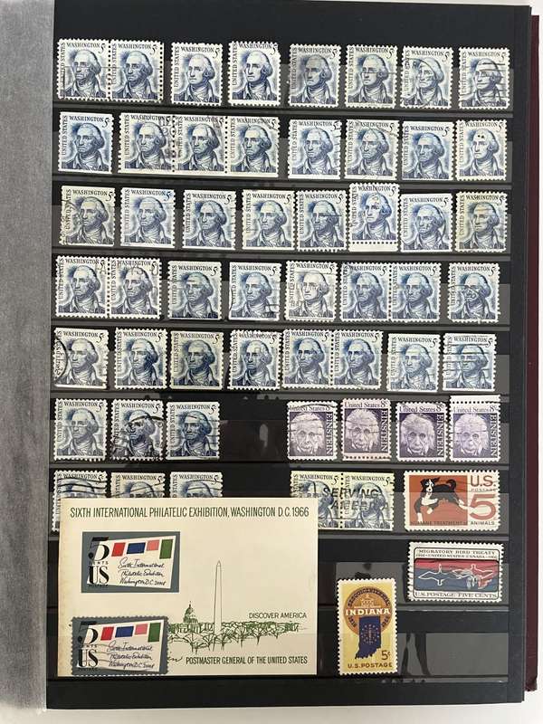 USA - 1966-1968 good selection of mint and used stamps, good value lot (7 photos)